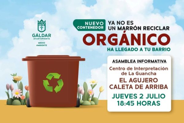 G&aacute;ldar: Nueva asamblea informativa para la implantaci&oacute;n del contenedor marr&oacute;n en El Agujero y Caleta de Arriba