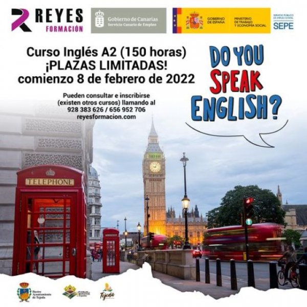 Tejeda: Curso Ingl&eacute;s A2 (150 horas) &iexcl;PLAZAS LIMITADAS!