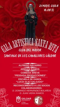 Gáldar: El Club del Mayor acoge el martes una Gala Artística en honor a Santa Rita