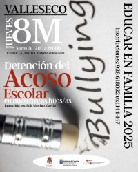 Valleseco acoge la charla “Detección del acoso escolar en nuestros hijos/as” dentro del programa “Educar en Familia 2025”
