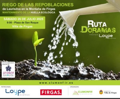 Acción Medioambiental de riego y mantenimiento de las repoblaciones de Laurisilva y Termófilo en la Montaña de Firgas e el sábado 26 de julio