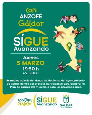 Anzof&eacute; celebra este jueves 5 de marzo, la 13&ordf; asamblea del itinerario &lsquo;Contigo, G&aacute;ldar Sigue Avanzando&rsquo;
