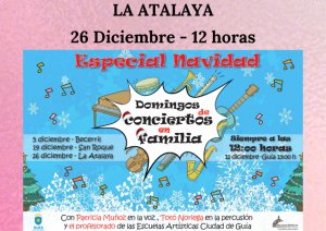 Guía: Los ‘Domingos de Concierto en Familia’ se celebra en la Plaza de San Pedro de La Atalaya