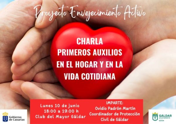 Gáldar: El proyecto ‘Envejecimiento Activo’ organiza el lunes una charla sobre primeros auxilios en el hogar y en la vida cotidiana