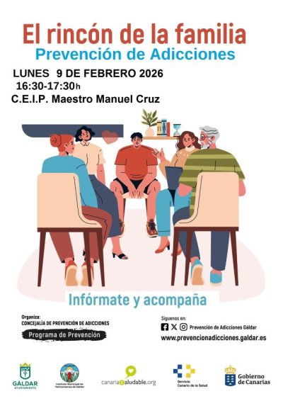 G&aacute;ldar abre &lsquo;El rinc&oacute;n de la familia&rsquo;, un espacio para prevenir adicciones desde el hogar