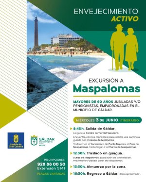 G&aacute;ldar: Envejecimiento Activo organiza una salida cultural a Maspalomas el mi&eacute;rcoles 3 de junio