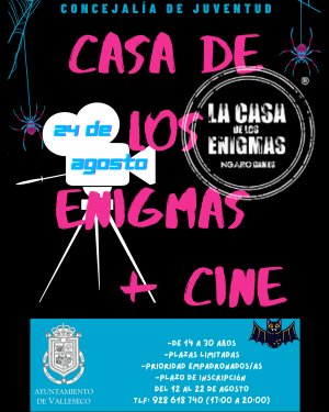 Juventud Valleseco se va de salida a la “Casa de los Enigmas + cine”