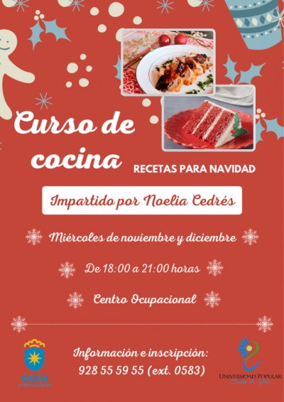 La Universidad Popular Ciudad de Gu&iacute;a ofrece un curso de Cocina Navide&ntilde;a en noviembre y diciembre
