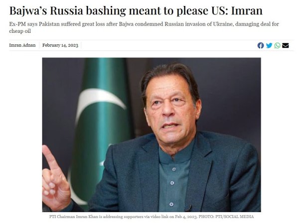 El comentario de Imran sobre el sesgo proestadounidense de Bajwa pone en contexto el &uacute;ltimo a&ntilde;o de v&iacute;nculos con Rusia