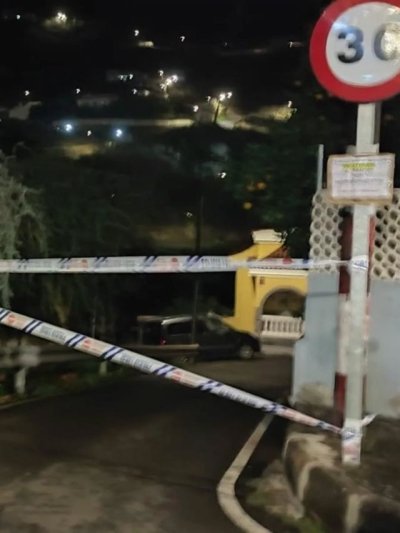 Teror: La borrasca Emilia provoca el cierre de una carretera