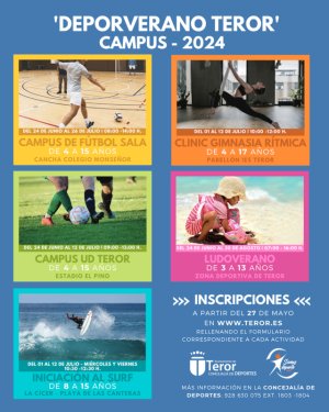 Teror: Deportes abre el lunes la inscripción para las actividades de ‘Deporverano Teror 2024’