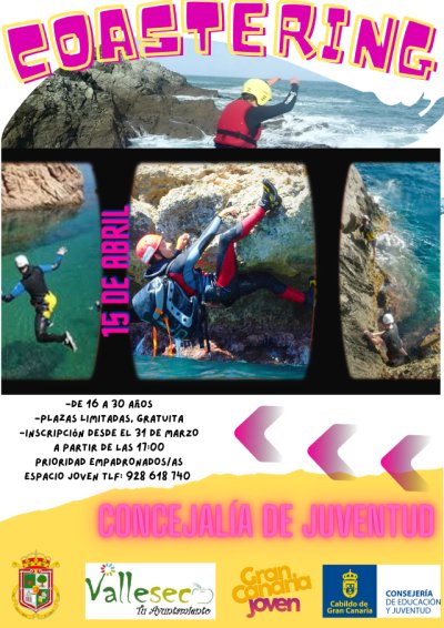 Planazo de la juventud vallesequense con la actividad de "Coastering"