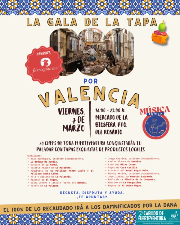 Fuerteventura se une en una gala benéfica para apoyar a los damnificados por la DANA en Valencia