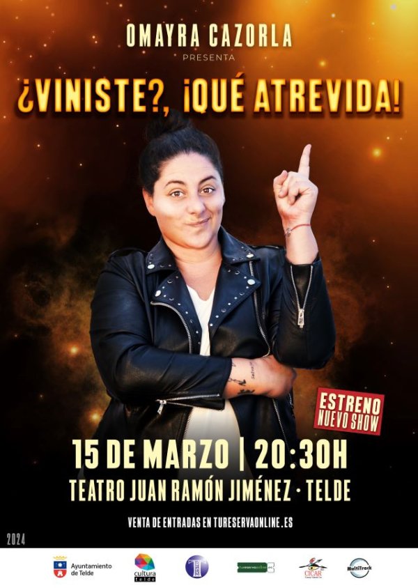 El 15 de marzo el Teatro Juan Ramón Jiménez de Telde acoge el estreno del espectáculo “¿Viniste? ¡Qué atrevida!” de Omayra Cazorla