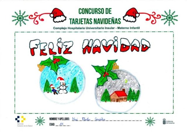 El Insular-Materno Infantil felicita las fiestas con tarjetas elaboradas por pacientes pediátricos