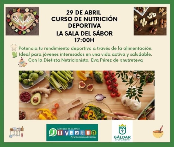 Gáldar: La Concejalía de Juventud organiza un curso de nutrición deportiva para jóvenes