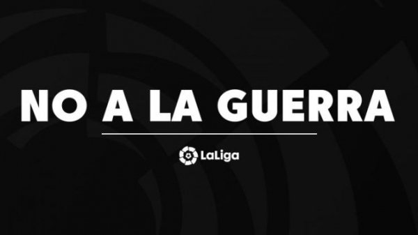 &#039;No a la guerra&#039;: el lema que podrá verse en todos los partidos de LaLiga