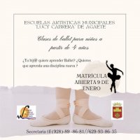 Agaete: Las Escuelas Art&iacute;sticas Municipales Lucy Cabrera, anuncian la inscripci&oacute;n de nuevos cursos