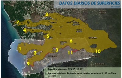 El dióxido de azufre desciende en Puntagorda y sigue las cenizas en el Valle de Aridane