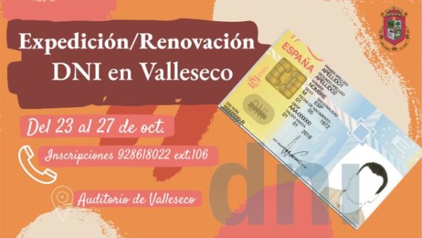 La vecindad de Valleseco podrán renovar su DNI sin ir a la ciudad