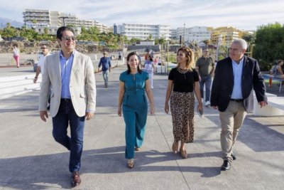 Turismo de Canarias y el Cabildo de Tenerife presentan el nuevo paseo litoral de la Marina de San Miguel