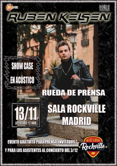 Rubén Kelsen se presenta en concierto en Sala Rockville (Madrid)