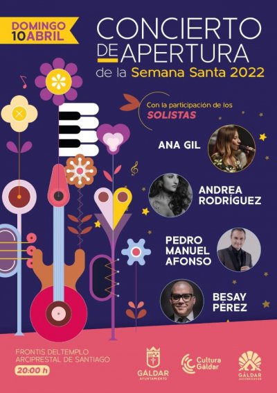 Cultura G&aacute;ldar ofrece un Concierto de Apertura de la Semana Santa 2022