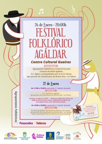 Gáldar: Las Fiestas de San Sebastián continúan con el Festival Folklórico Agáldar y la procesión de la imagen del Santo Mártir