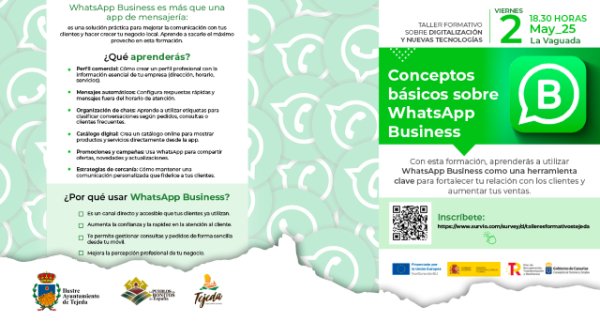 Tejeda: Taller Conceptos Básicos sobre WhatsApp Business