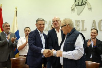 El Gobierno canario entrega a los regantes de La Palma el dep&oacute;sito de la red de San Miguel y actuaciones accesorias