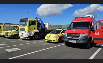 El Gobierno de Canarias ha enviado hoy en barco los primeros vehículos de apoyo a la emergencia de Valencia