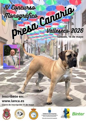 Valleseco acoge este s&aacute;bado la IV edici&oacute;n del Concurso Monogr&aacute;fico del Presa Canario