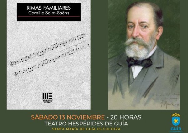 Se presenta en el Teatro Hespérides de Guía, el libro &#039;Rimas Familiares&#039; de Camille Saint Saëns