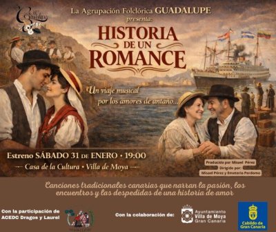 La Agrupación Folclórica Guadalupe presenta el espectáculo “Historia de un Romance” en la Villa de Moya