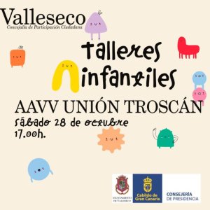 Talleres infantiles en las fiestas de los barrios de Valleseco