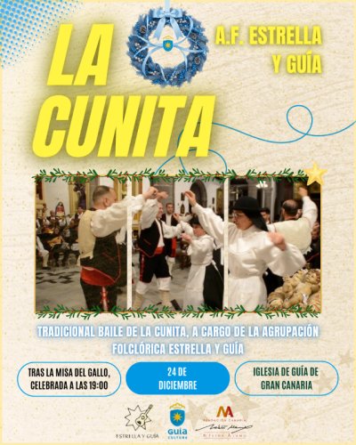 El tradicional baile de La Cunita volver&aacute; a protagonizar la Nochebuena en Gu&iacute;a de Gran Canaria