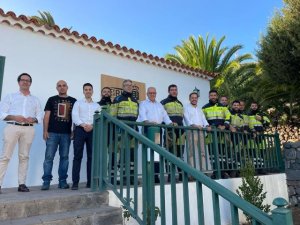 Mariano Zapata visita la base EIRIF de La Gomera y conoce el avance de los trabajos de prevención contra incendios