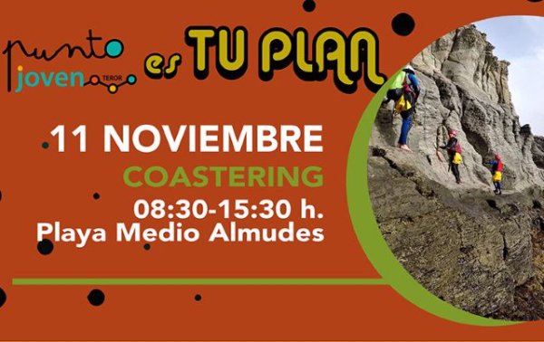 Juventud abre el próximo lunes las inscripciones para la actividad de ‘Coastering’