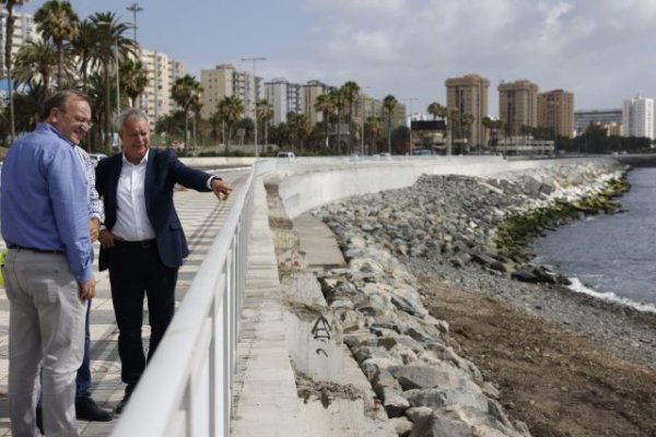 Obras Públicas finaliza la nueva escollera para reforzar la estructura de la GC-1 en la capital grancanaria