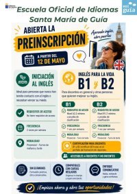 La Escuela Oficial de Idiomas de Gu&iacute;a abre la preinscripci&oacute;n para sus cursos de especializaci&oacute;n de ingl&eacute;s