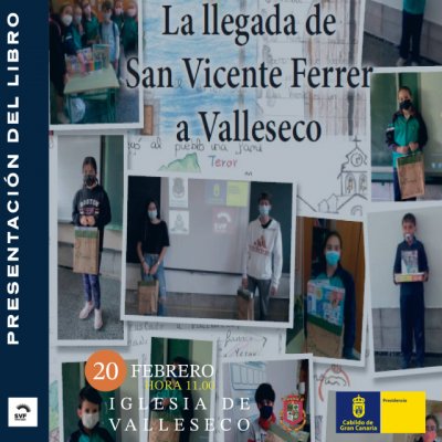 Presentación del libro de dibujos y relatos infantiles de la llegada de San Vicente Ferrer a Valleseco