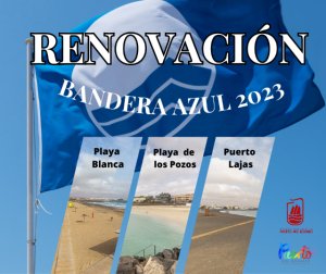 Fuerteventura: Puerto del Rosario renueva este 2023 el galardón de Bandera Azul para sus tres playas oficiales