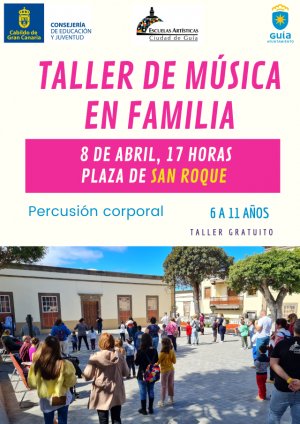 Guía: El Taller de Percusión Corporal para niños se traslada mañana viernes a la plaza de San Roque