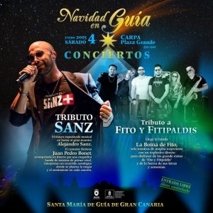 La mejor música mañana sábado en la Plaza Grande de Guía con los tributos a Alejandro Sanz y Fito &amp; Fitipaldi