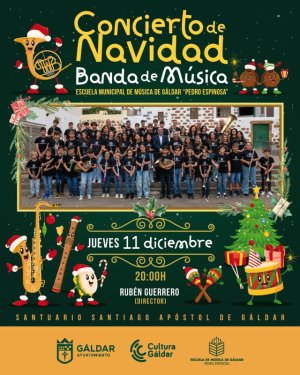 G&aacute;ldar: La Banda Infantil de la Escuela Municipal de M&uacute;sica ofrece su &lsquo;Concierto de Navidad&rsquo;