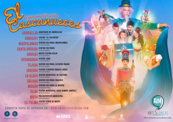 Amartes Escénicas ofrecerá una gira por las islas con ‘La ópera para niños y niñas El Cascanueces’