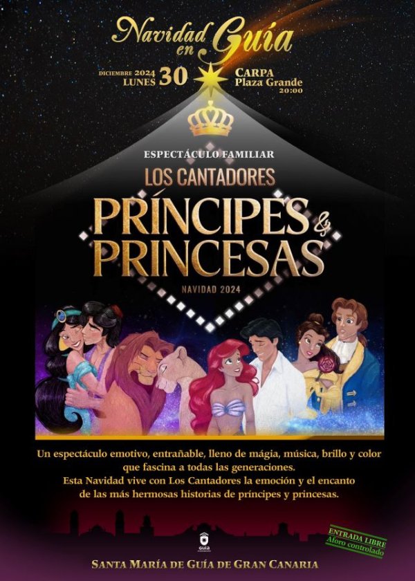 Guía: El espectáculo ‘Los Cantadores: Príncipes y Princesas de Disney’ llega este lunes a la Plaza Grande