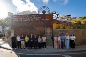 G&aacute;ldar estrena un nuevo monolito de bienvenida inspirado en las pintaderas, s&iacute;mbolo de la identidad aborigen