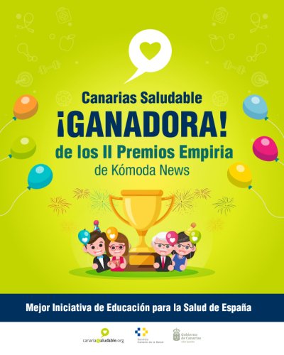 Canarias Saludable, galardonado con el premio nacional Empiria a la mejor iniciativa de Educación para la Salud