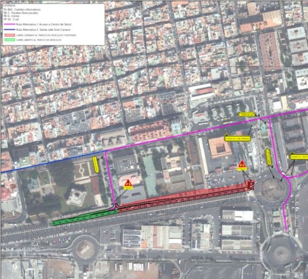 Obras P&uacute;blicas ejecuta un desv&iacute;o provisional en la Avenida Mar&iacute;tima en sentido sur por las obras de Soterramiento de Bel&eacute;n Mar&iacute;a